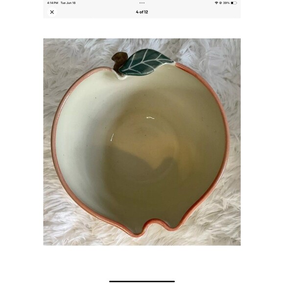 Seagrove Pottery North Carolina Kovack Pottery MK Apple Nesting Bowls VTG 1995 - Picture 4 of 12